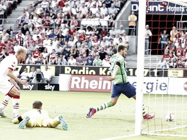 1. FC Köln 1-1 VfL Wolfsburg: Bendtner earns a point after stellar show from Casteels