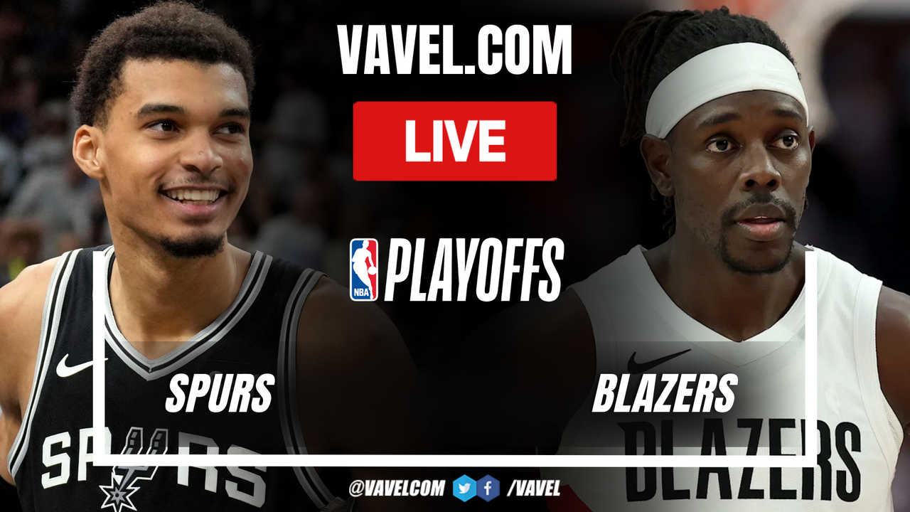 San Antonio Spurs vs Portland Trail Blazers LIVE Score Updates in NBA Playoffs Game