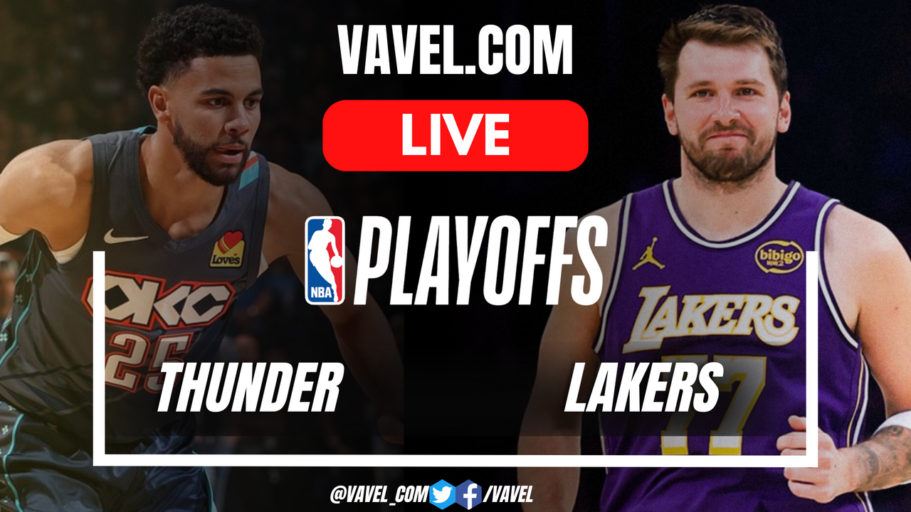 Oklahoma City Thunder vs Los Angeles Lakers LIVE Score Updates in NBA Playoffs Game