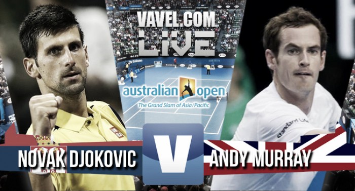 Score Andy Murray - Novak Djokovic in Australian Open 2016 (6-1 7-5 7-6(3))