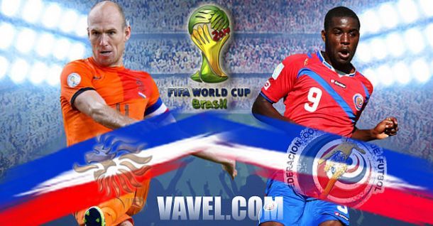 Netherlands - Costa Rica Text Commentary and FIFA World Cup 2014 Scores