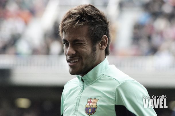 Neymar y buen ambiente en el entrenamiento de tarde