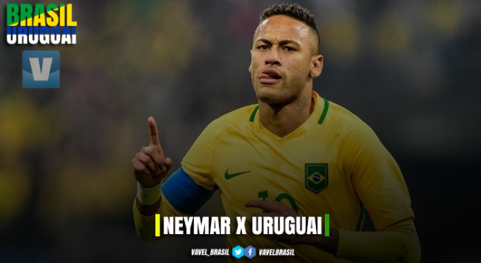 Neymar busca quebrar tabu e marcar primeiro gol como profissional diante do Uruguai