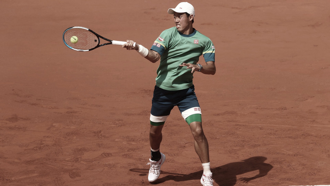 Nishikori elimina Khachanov em partida de quase quatro horas em Roland Garros Nishikori elimina Khachanov em partida de quase quatro horas em Roland Garros
