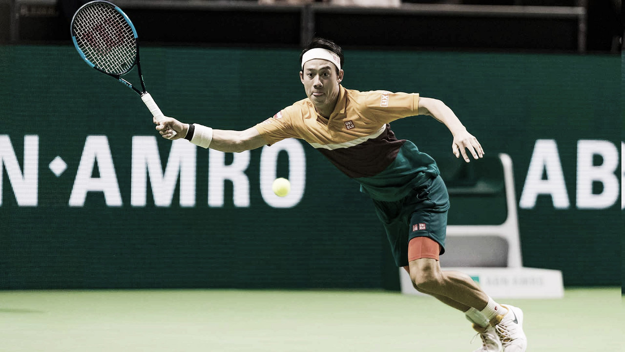 Nishikori vence Gulbis com autoridade e avança às quartas de final de Roterdã Nishikori vence Gulbis com autoridade e avança às quartas de final de Roterdã