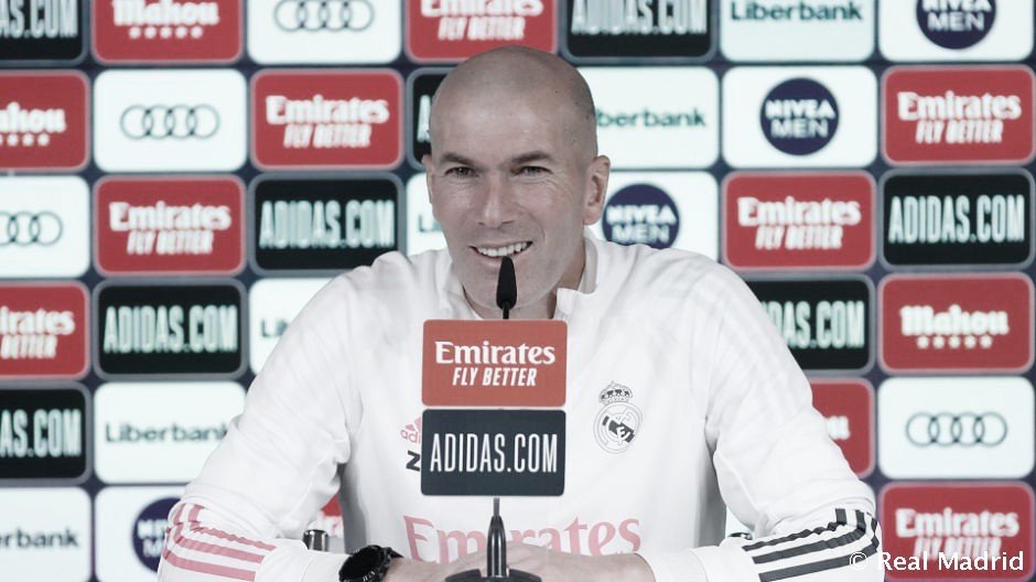 Zidane: “El equipo se encuentra bien y estamos contentos de jugar otra vez después de varios días de descanso"