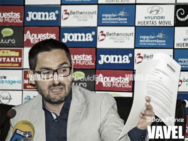 Paco Belmonte: "El objetivo es, ha sido y será sacar al FC Cartagena adelante"