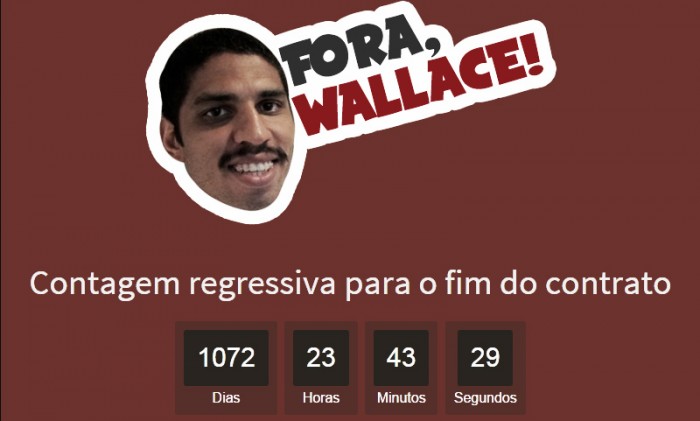 Torcida do Flamengo cria site pedindo saída do zagueiro Wallace: 'Fora'