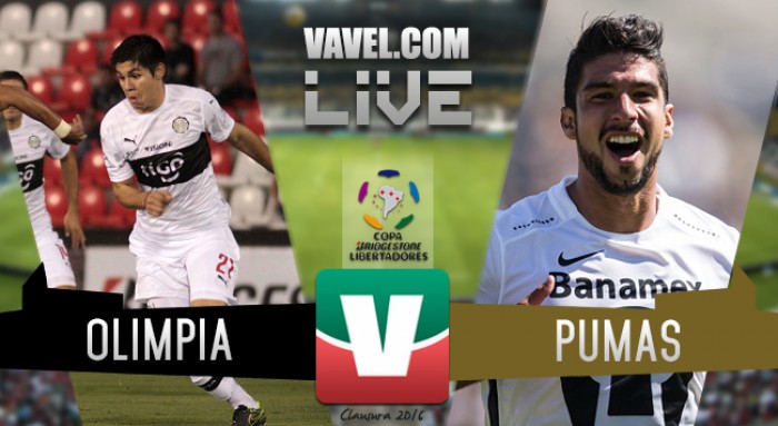 Resultado Olimpia - Pumas en Libertadores 2016 (0-2)