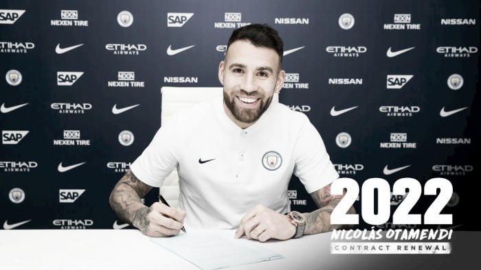 Em boa fase, zagueiro Nicolás Otamendi renova com Manchester City até 2022