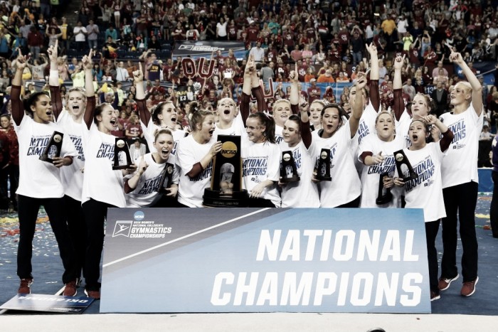 NCAA Women's Gymnastics Championships Super Six Team Finals: Oklahoma caps off dominant season, wins second national title