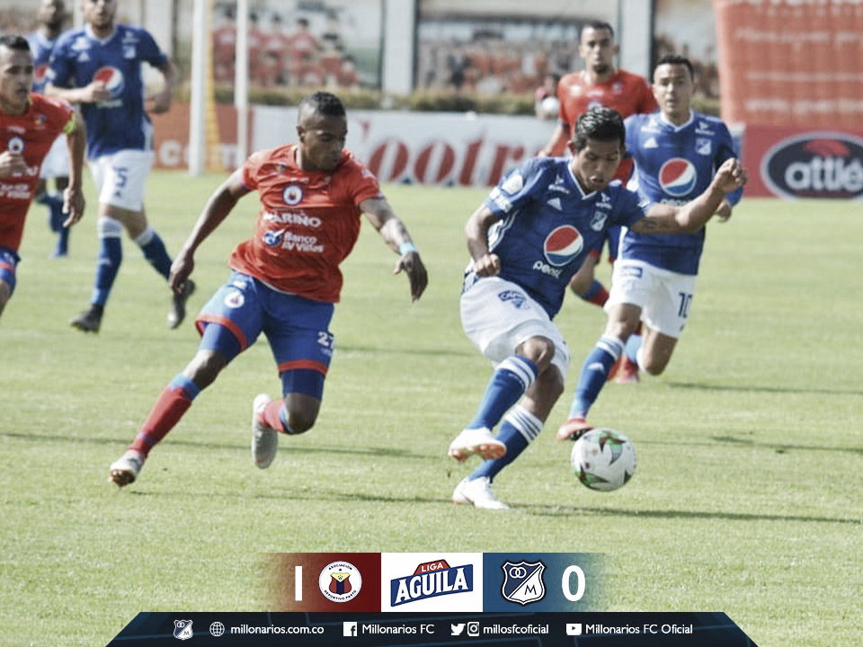 Millonarios la sacó barata y perdió
por la mínima contra Deportivo Pasto Millonarios la sacó barata y perdió
por la mínima contra Deportivo Pasto