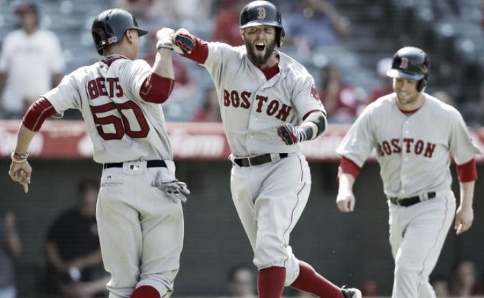 Boston Red Sox score five runs in ninth inning to lead to 5-3 victory over the Los Angeles Angels