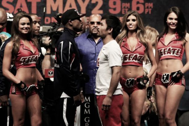 Floyd Mayweather - Manny Pacquiao superan el pesaje previo a la pelea