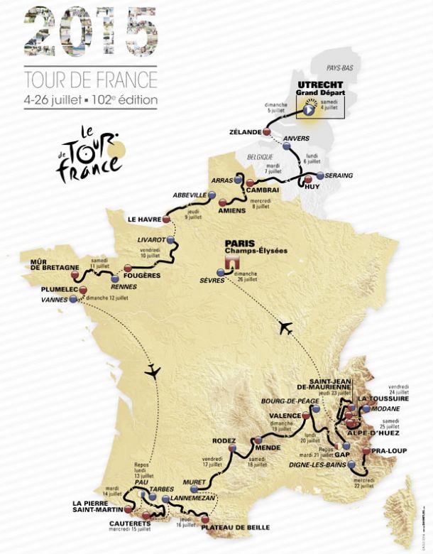 Tour de France 2015 : le parcours est dévoilé