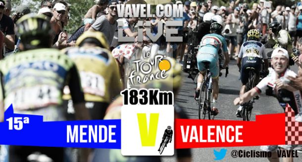 Posiciones etapa 15 del Tour de Francia 2015: Mende - Valence
