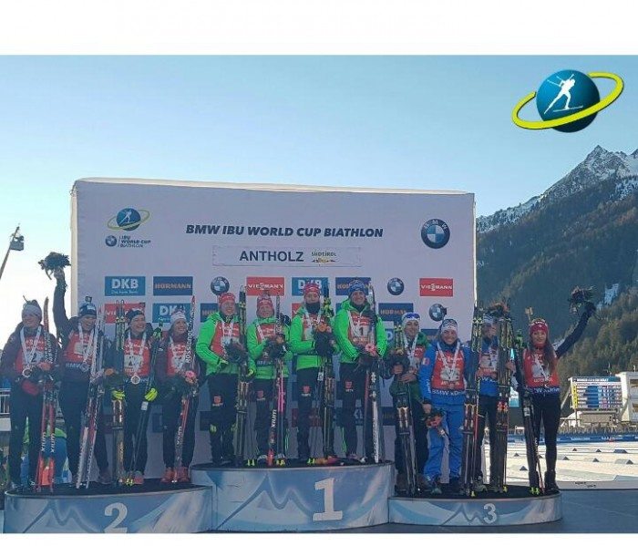 Biathlon - Anterselva 2017, Staffetta femminile: vince la Germania, ma è terzo posto Italia