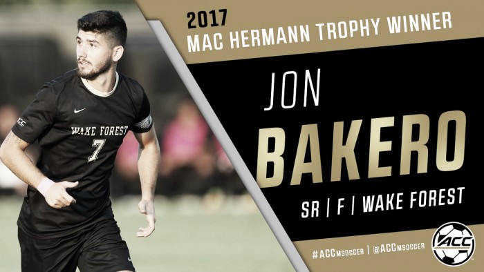 Jon Bakero gana el MAC Hermann Trophy