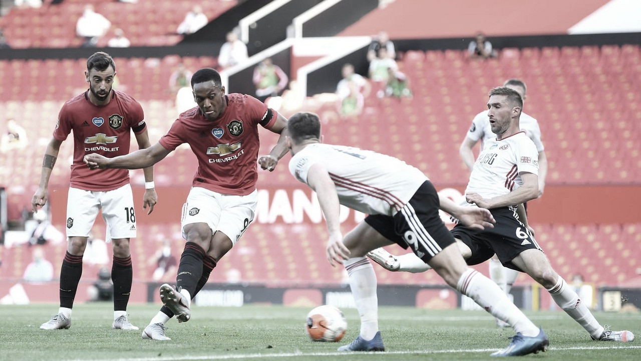 Martial faz hat-trick, Manchester United domina e vence Sheffield United