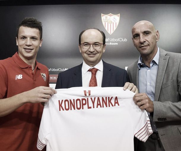 Konoplyanka:  "Tenía varias ofertas, pero tenía ilusión en el Sevilla"