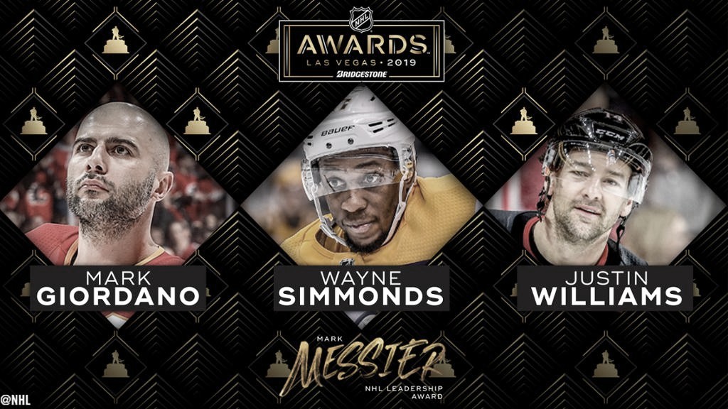Giordano, Simmonds y Williams, candidatos al trofeo Mark Messier Giordano, Simmonds y Williams, candidatos al trofeo Mark Messier