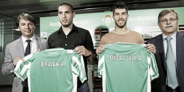 Didac Vilà y Braian Rodríguez, presentados como jugadores béticos