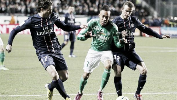 Resultado del Saint Etienne - PSG en la jornada 11 de la Ligue 1 2014 (2-2)