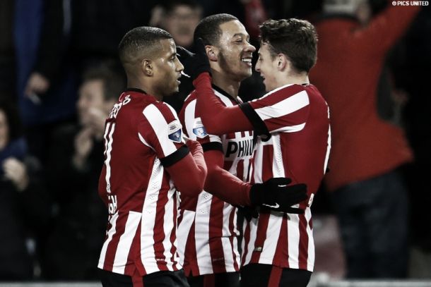 PSV 5-0 Go Ahead Eagles: Depay brace ensures four point gap at the top