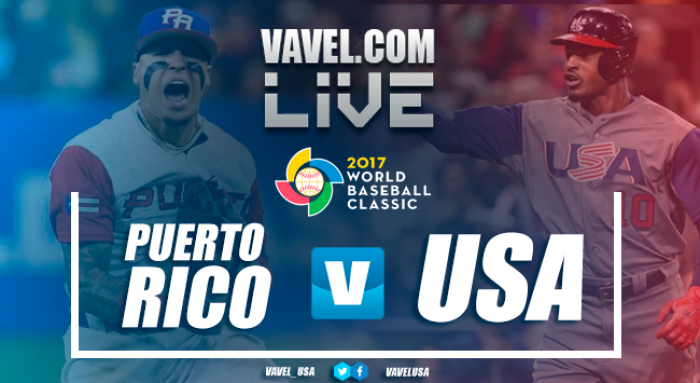 Score United States vs Puerto Rico in 2017 WBC Final (8-0)