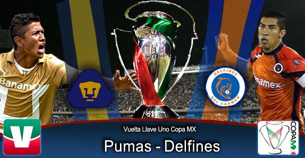 Resultado Pumas - Delfines en Copa MX 2014 (3-0)
