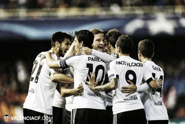 Valencia CF - KAA Gent: puntuaciones del Valencia, jornada 3 de la UEFA Champions League