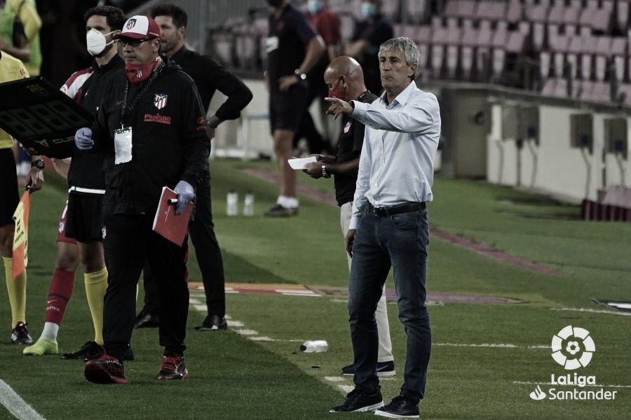Setién lamenta empate com Atleti, mas ressalta: "Sabíamos que seria muito difícil" Setién lamenta empate com Atleti, mas ressalta: "Sabíamos que seria muito difícil"