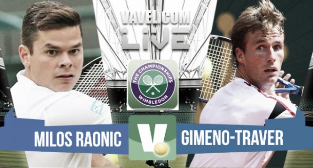 Resultado Milos Raonic - Daniel Gimeno-Traver en Wimbledon 2015 (3-1)