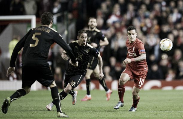 Score Rubin Kazan - Liverpool in Europa League 2015 (0-1)