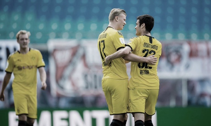 Haaland marca duas vezes e Dortmund quebra invencibilidade do RB Leipzig