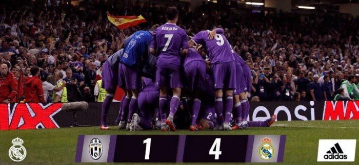 Trionfo del Real Madrid, la Juve prosegue nella maledizione delle finali