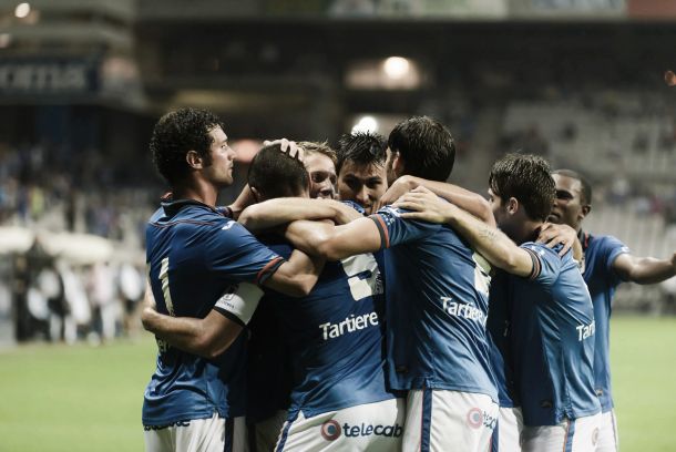 El Oviedo celebra un tanto frente a la SD Amorebieta | Imagen: Real Oviedo