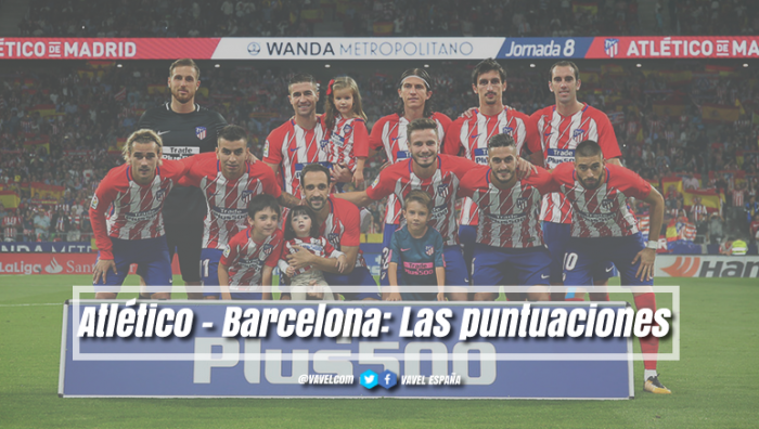 Atlético de Madrid - Barcelona: puntuaciones Atleti, jornada 8ª jornada de LaLiga