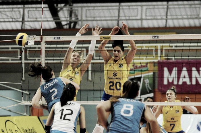 Seleção Feminina estreia no Sul-Americano de vôlei com vitória sobre Argentina