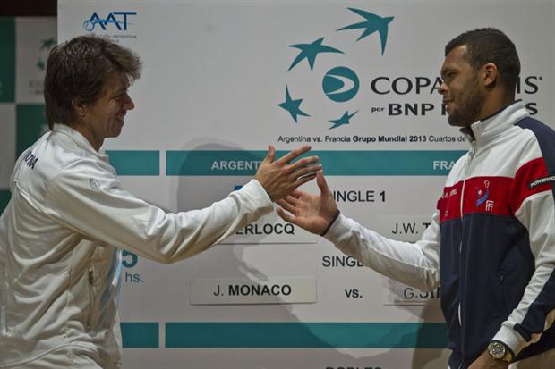 Copa Davis: Berlocq y Tsonga inauguran mañana la serie entre Argentina y Francia