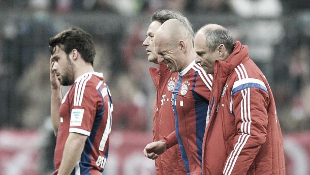 Arjen Robben ruled out for several weeks with stomach muscle tear in shock defeat