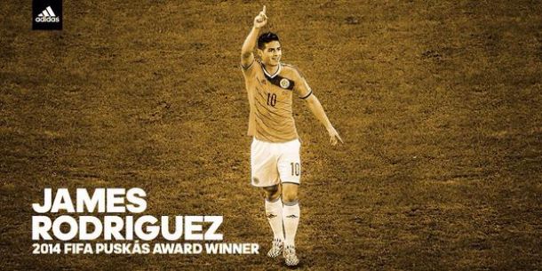 James Rodriguez wins Puskás Award for Goal of the Year