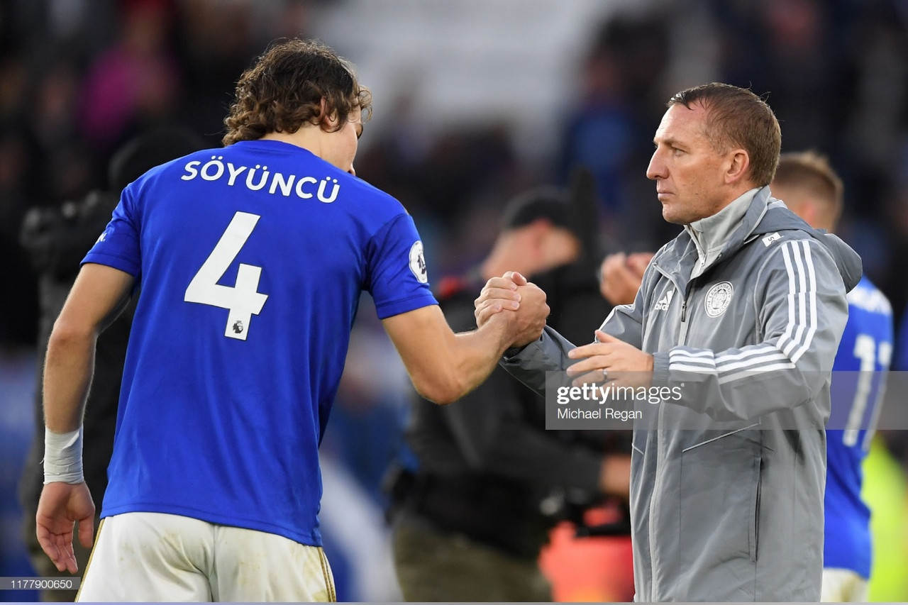 Caglar Soyuncu praised by Brendan Rodgers following Brighton win