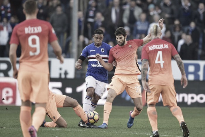 Serie A - Una Sampdoria fortunata ferma la Roma: 3-2