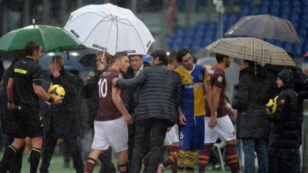 Suspendido por la lluvia el Roma - Parma