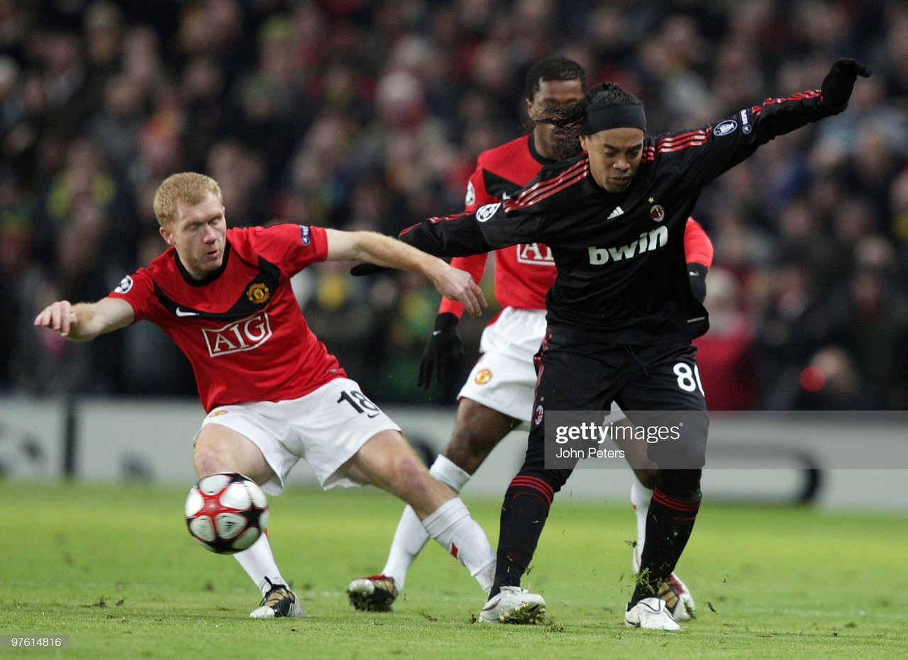 When Manchester United met AC Milan in the Champions League