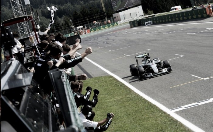Belgian GP: Rosberg dominates action-packed race to cut the gap to Hamilton to nine points