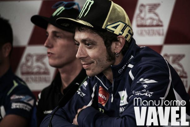 Valentino Rossi: "Estoy contento con la primera posición"