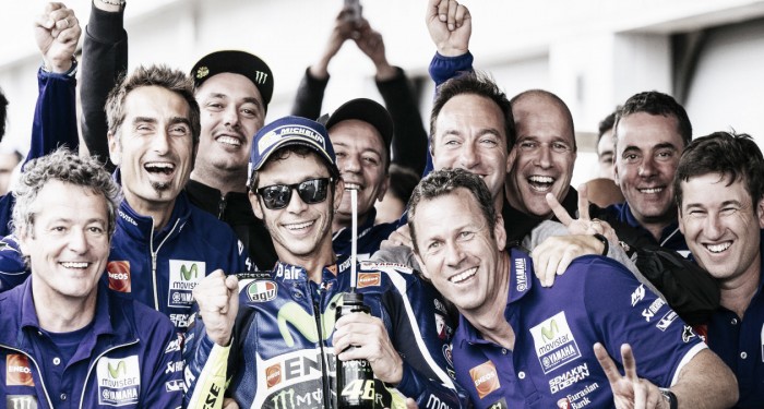 Rossi discusses the great battle at the British GP