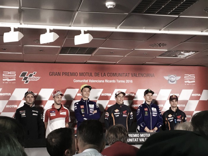 Rueda de prensa del GP de Valencia de MotoGP 2016